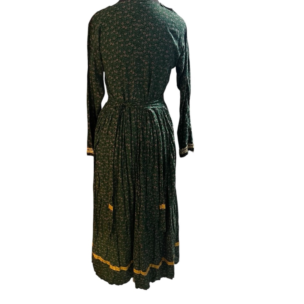 Vintage 1970s Embroidered Mirrored Kuchi Afghan Maxi Dress S/M Exquisite - Picture 6 of 9